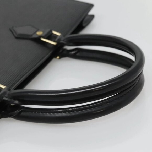 LOUIS VUITTON Epi Sac Plat Hand Bag Black - Picture 3 of 15
